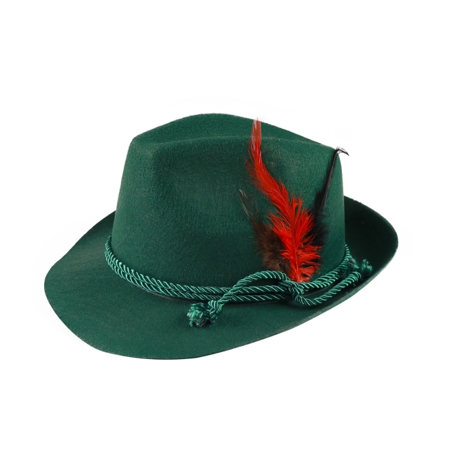 Traditioneller Look mit farbiger Feder