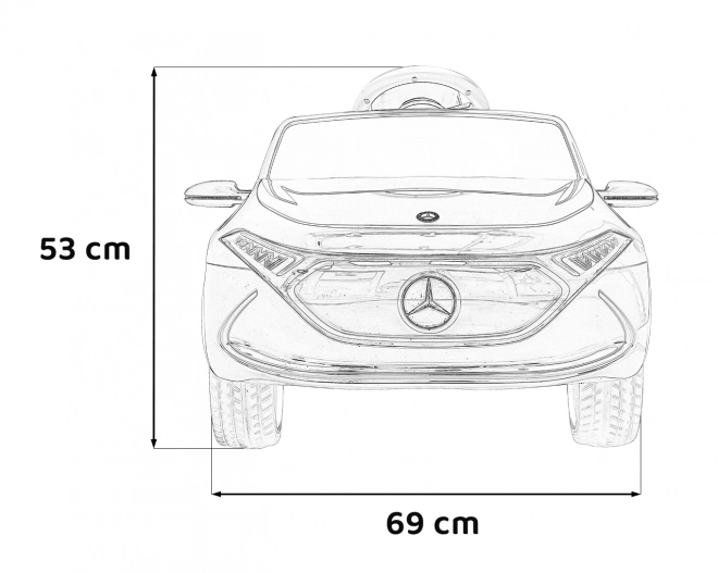 Mercedes Benz AMG EQA für Kinder schwarz + Fernsteuerung + 5-Punkt-Sicherheitsgurte + EVA + MP3-Display + LED-Leuchte