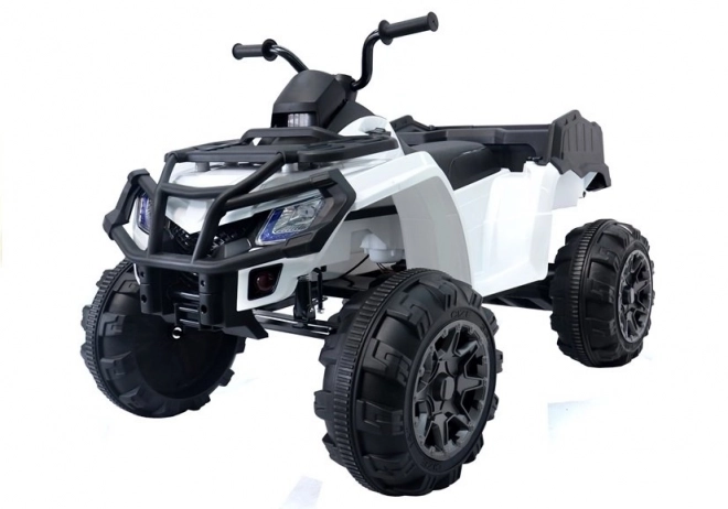 Weißer Kinderquad mit Akku 24V