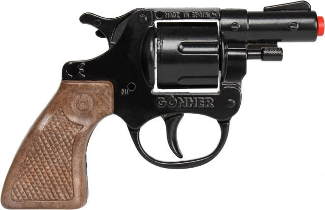 Polizei Revolver 8 Schuss aus Metall in Schwarz
