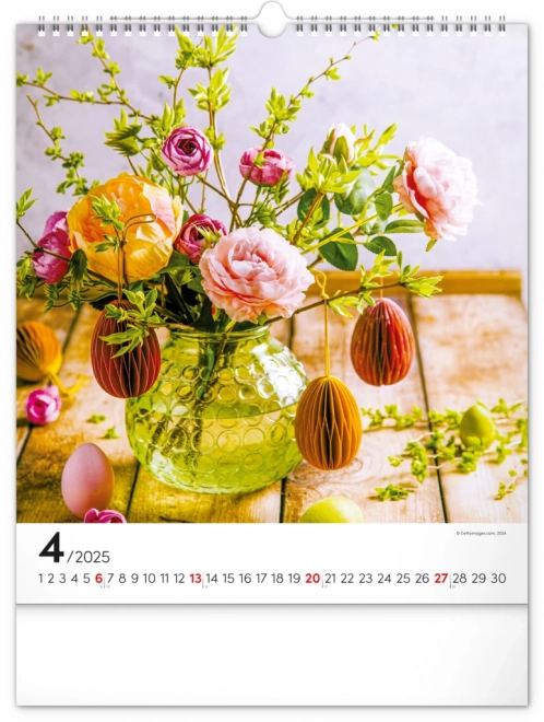 Notique Wandkalender Blumen 2025