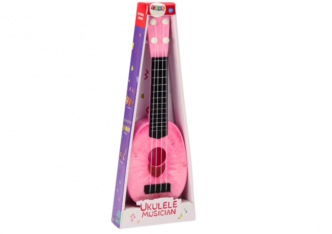 Kinder-Ukulele Mini Gitarre Pfirsichmotiv Rosa