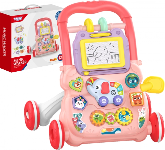 Interaktiver Baby-Lauflernwagen mit Musik und Maltafel