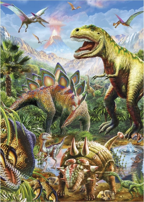 Leuchtendes Puzzle Dinosaurierwelt 100 Teile