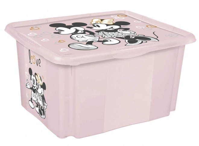 Kleiner Aufbewahrungsbox mit Deckel Minnie in Rosa