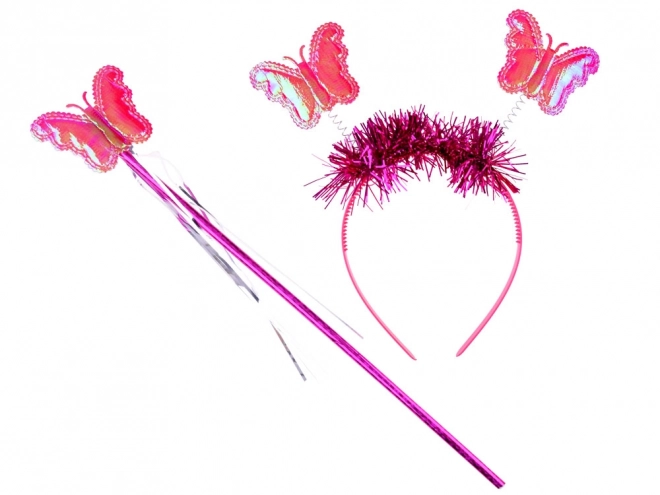 Leuchtendes Fee-Kostüm für Mädchen – Dunkelrosa