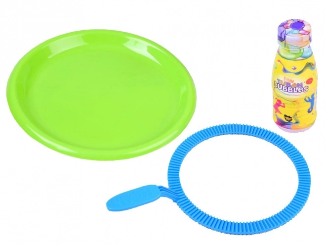 Seifenblasen-Set mit Netz - Flüssigkeit, Unterlage und Ring