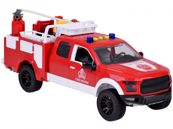 Feuerwehrwagen mit Drehschlauch und Pumpe für Kinder