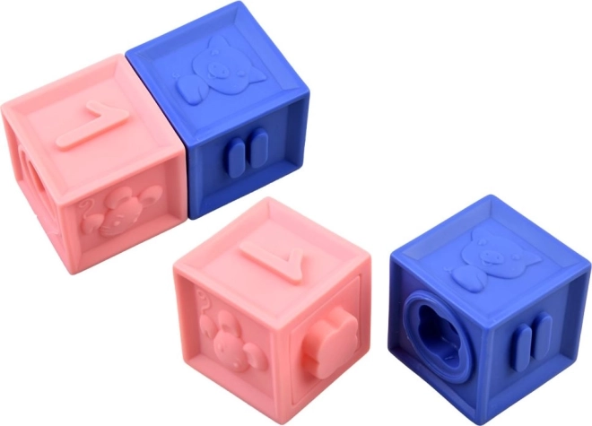 Satz weicher Gummiwürfel PIXINO mit Textur