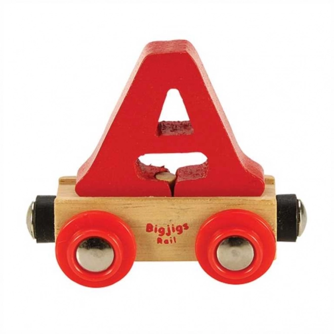 Bigjigs Rail Holzbuchstaben Waggon - Buchstabe A