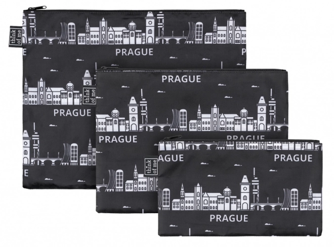 Set 3 Taschen mit Prag-Motiv