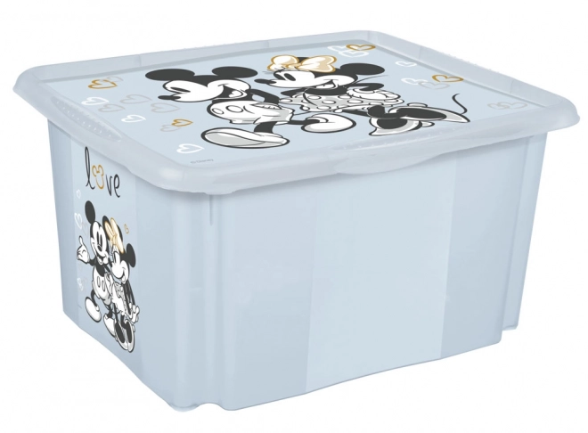 Kleiner Aufbewahrungsbox mit Deckel Mickey Blau