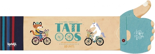 Temporäre Tätowierung Auf dem Fahrrad