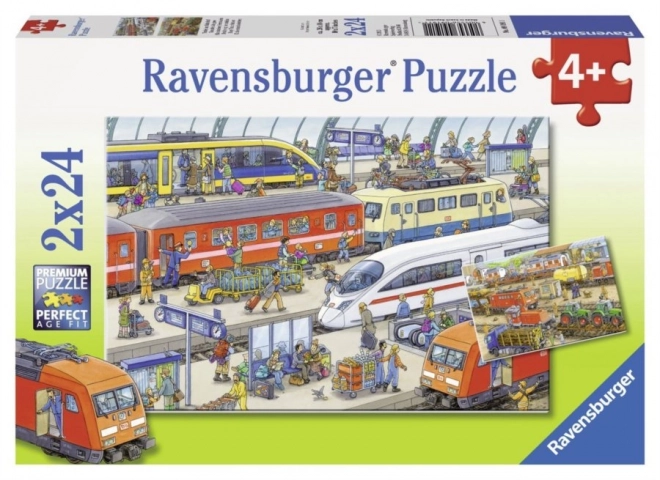 Ravensburger Puzzle Betriebener Bahnhof