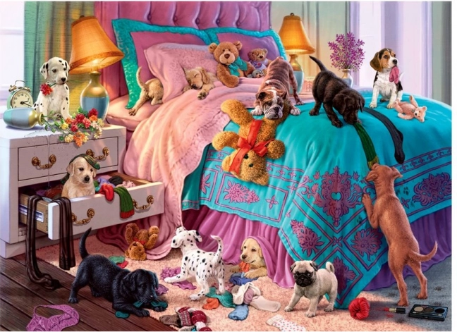 Puzzle Unartige Welpen 1000 Teile