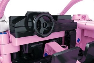Rosa sportwagen Bausteine Set