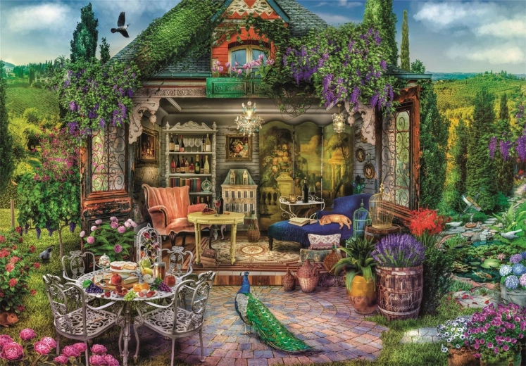 Puzzle Rückzugsort zwischen Weinbergen 1000 Teile