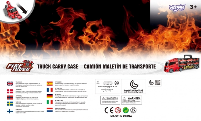 Woopie Feuerwehrauto Transporter 3-in-1 Set Rot
