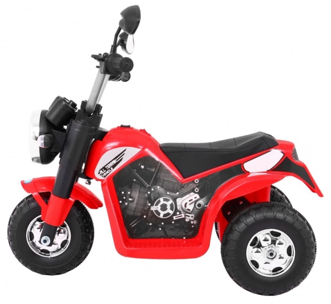 MiniBike Elektromotorrad für Kinder Rot mit Sound und LED-Lichtern