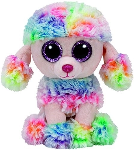 Wielofarbenes Kuscheltierpudel TY Beanie Boos Poofie