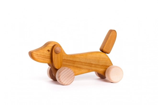 Dachshund Holzspielzeug Natur 18 cm