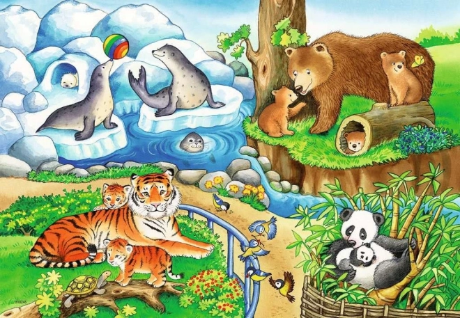 Ravensburger Zoo-Tiere Puzzle 2 in 1