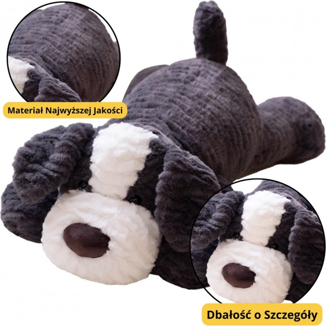 Plüschhund dunkelgrau 30 cm