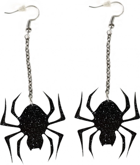 Hängende Ohrringe mit Spinne für Halloween und Hexen
