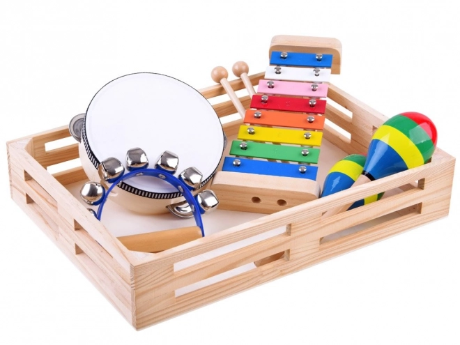 Farbenset Holzmusikinstrumente für Kinder