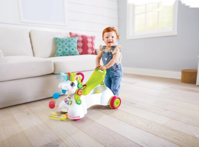 3-in-1 Schiebe- und Fahrspielzeug Einhorn