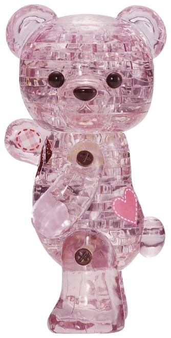 Transparenter rosafarbener Teddybär mit feinen Details
