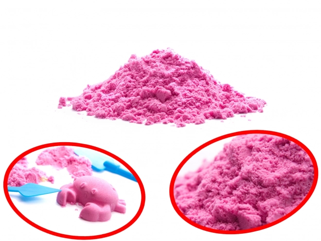 Grüner kinetischer Sand im Beutel 1kg – Rosa