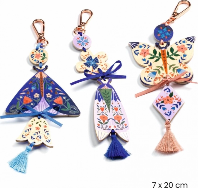 Djeco DIY Holz-Schmuck Anhänger Schmetterlinge