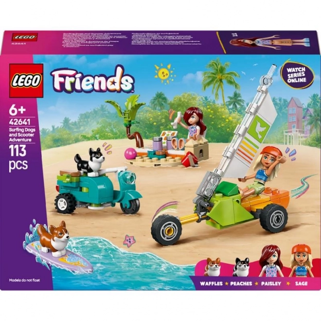 Lego Friends Abenteuer mit Surfenden Hunden und Scooter