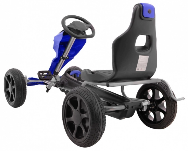 Grand Ride Tretkart für Kinder 3+ Blau + EVA Räder + Verstellbarer Sitz + Handbremse