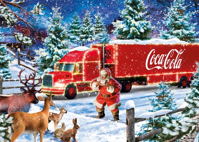 Schmidt Puzzle Coca-Cola Weihnachts-Lkw 1000 Teile