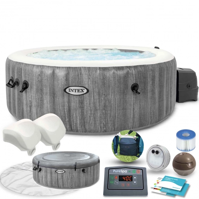 Aufblasbarer Whirlpool für 4 Personen mit Hydromassage und WiFi