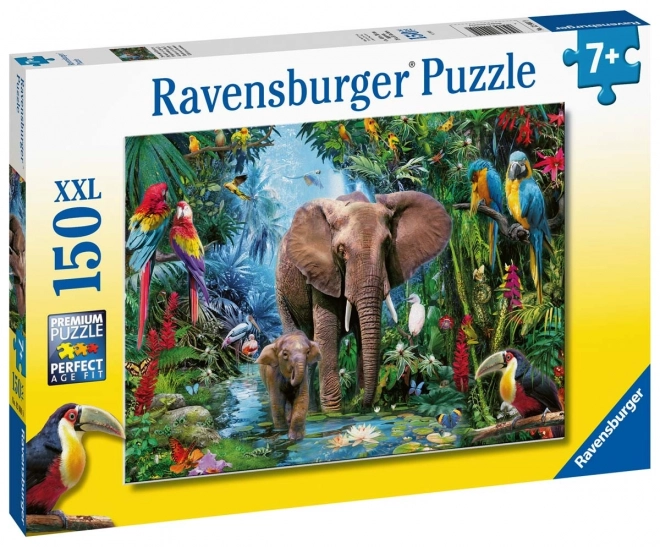 Ravensburger Puzzle Elefanten im Dschungel XXL 150 Teile