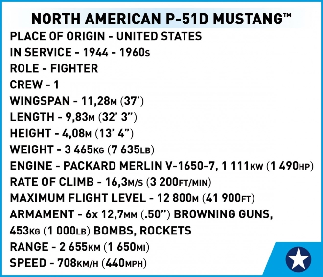 Cobi P-51D Mustang Modellbausatz