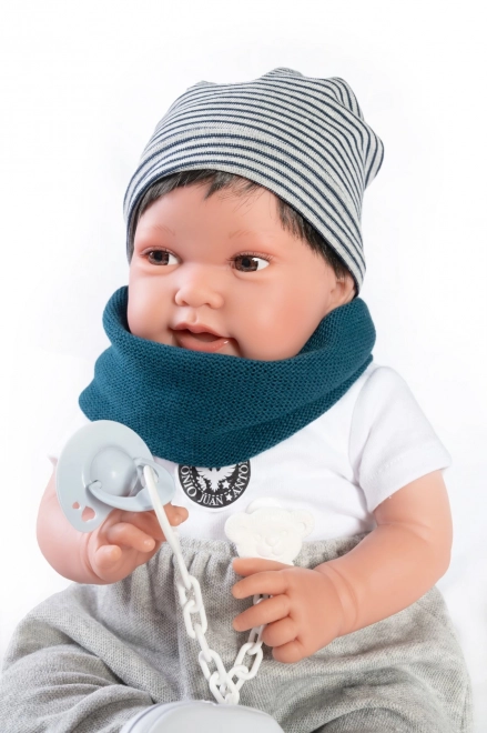 Realistische Babypuppe Antonio Juan mit Weichem Stoffkörper - 42 cm