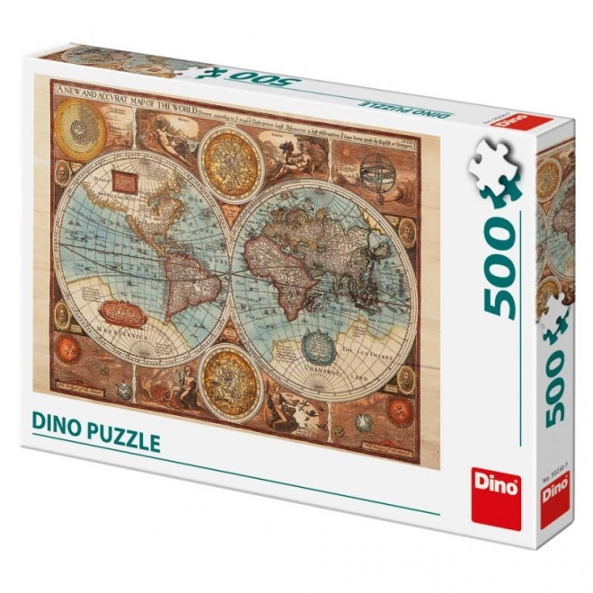 Puzzle Weltkarte 1626, 500 Teile