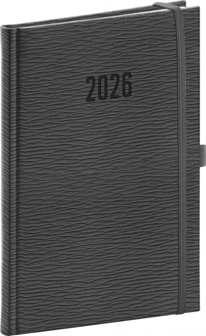 Wochenkalender Rivoli 2026 grau 15 x 21 cm