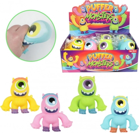 Gummi-Antistress-Monster 11 cm – Quetschspielzeug, Farbmix