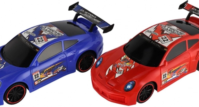 Sportliches Plastikauto mit Schwungrad 30 cm