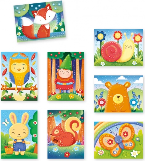 Umfangreiches Set mit Waldmotiven