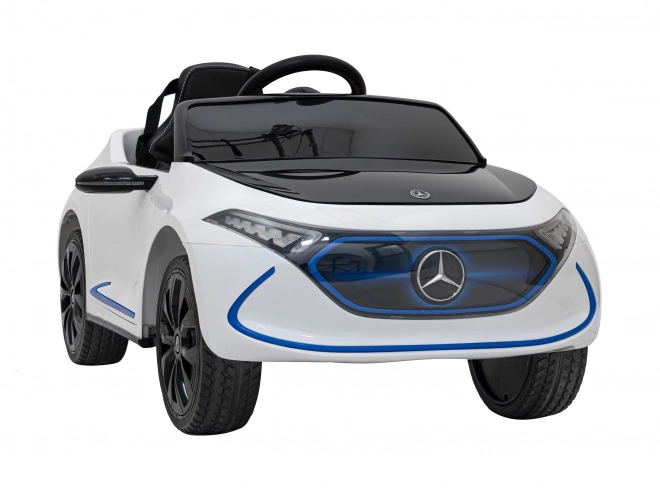 Mercedes Benz AMG EQA für Kinder Weiß + Fernbedienung + 5-Punkt-Sicherheitsgurte + EVA + MP3-Display + LED
