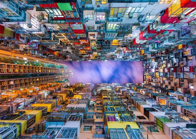 Enjoy Puzzle Buntes Wohnhaus Hongkong 1000 Teile
