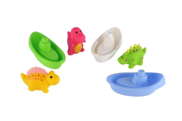 Badespielzeug: Boote und Dinosaurier - Wasserspaß Set