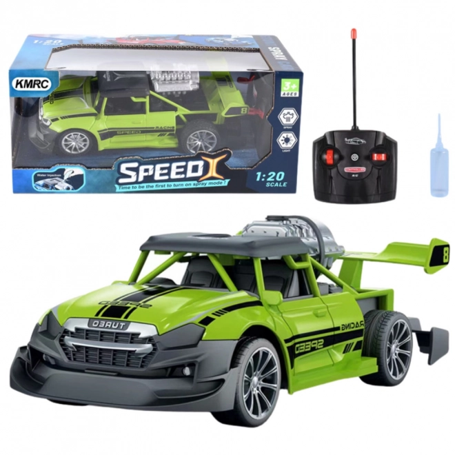 Ferngesteuertes Auto mit Rauch-Effekt grün