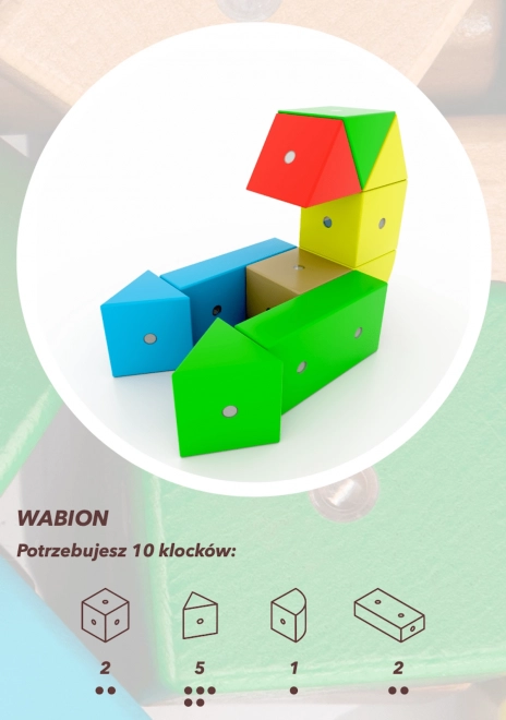 Holzmagnetische Bausteine WABI